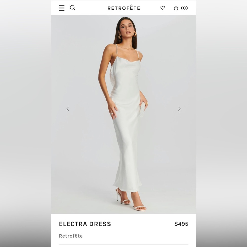 NWT Retrofete Electra Dress. A gorgeous silk dress that is backless!